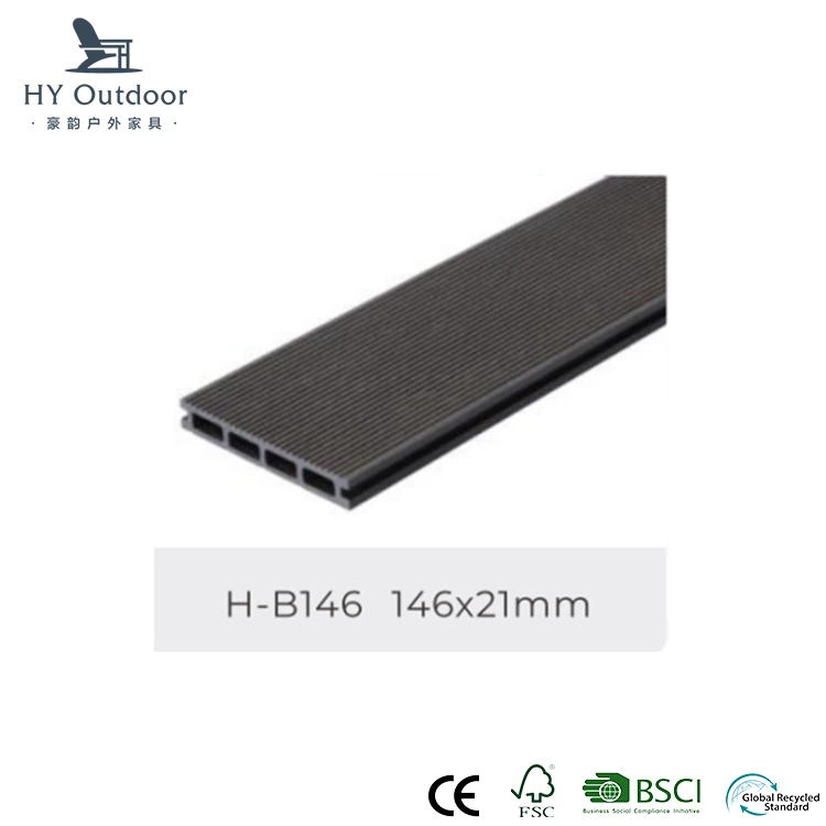 grooved hollow wpc decking